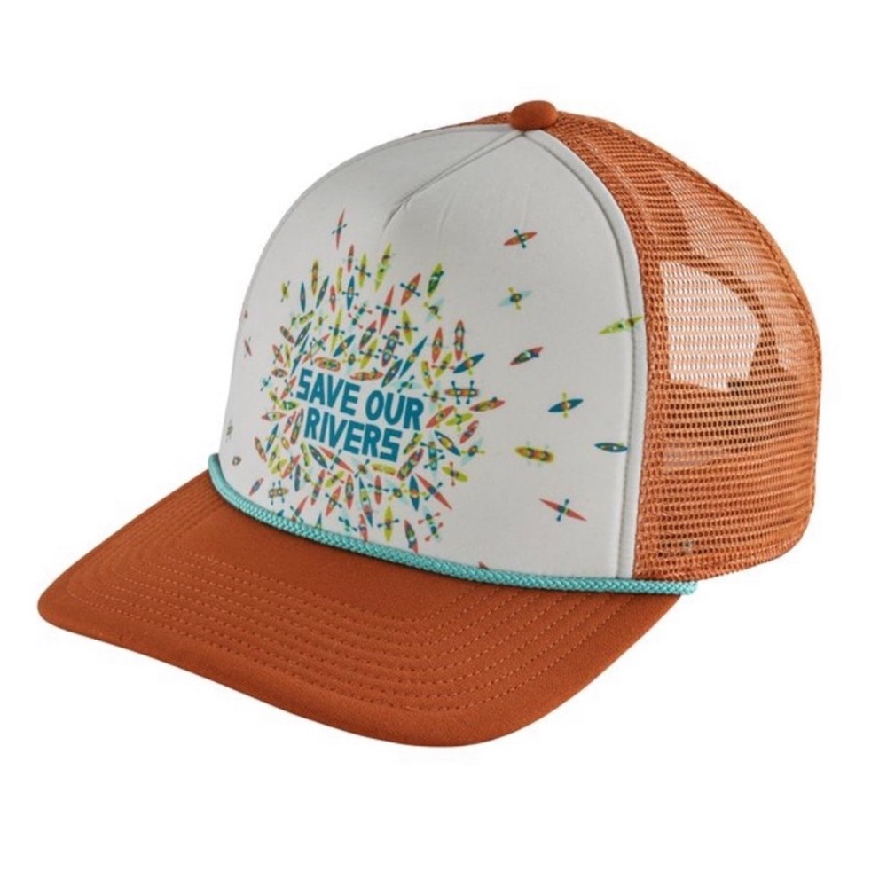NWT Rare Patagonia Save Our Rivers SnapBack Trucker Hat
